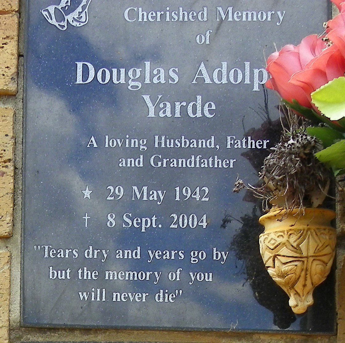 YARDE Douglas Adolph 1942-2004