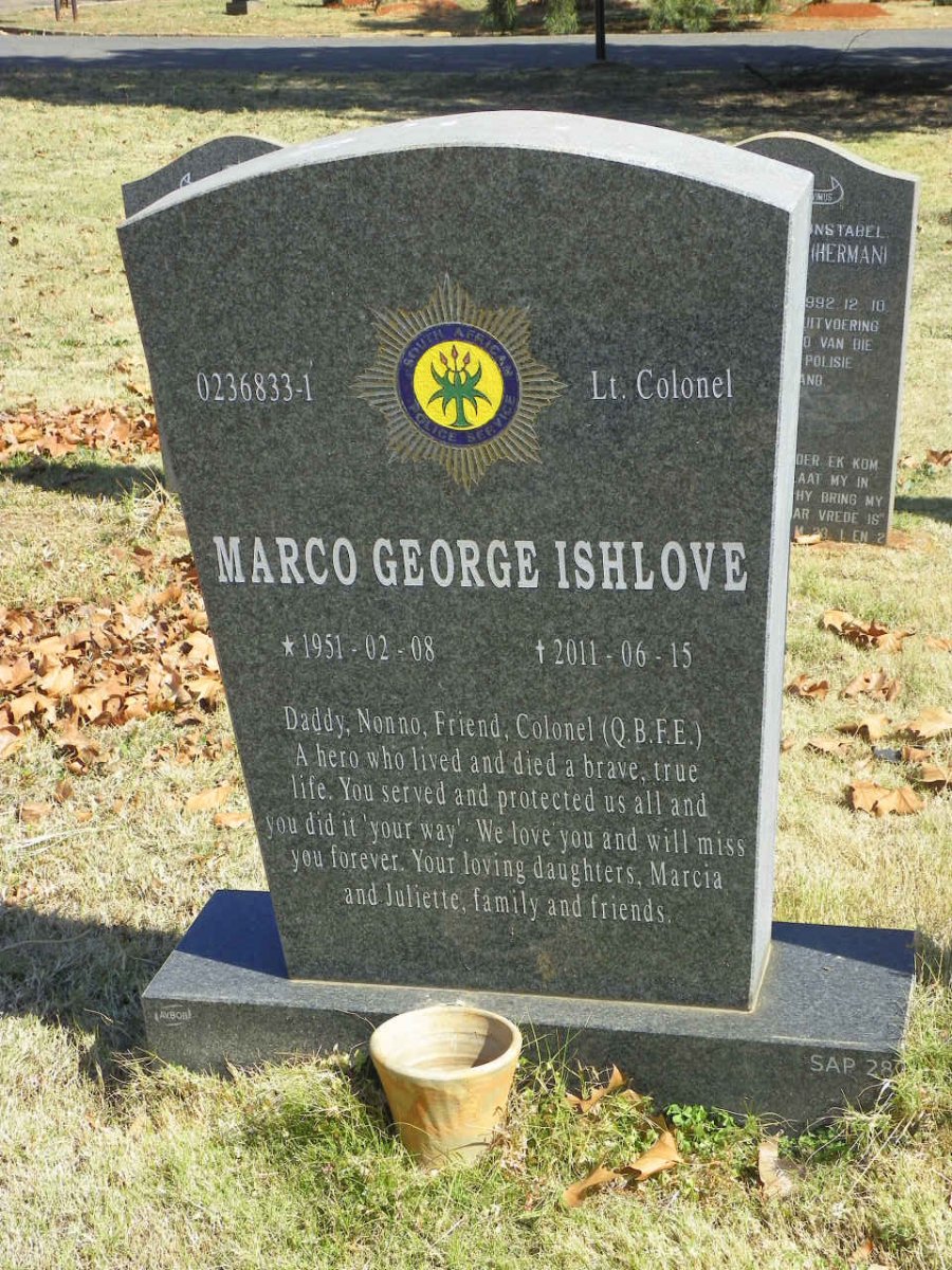 ISHLOVE Marco George 1951-2011