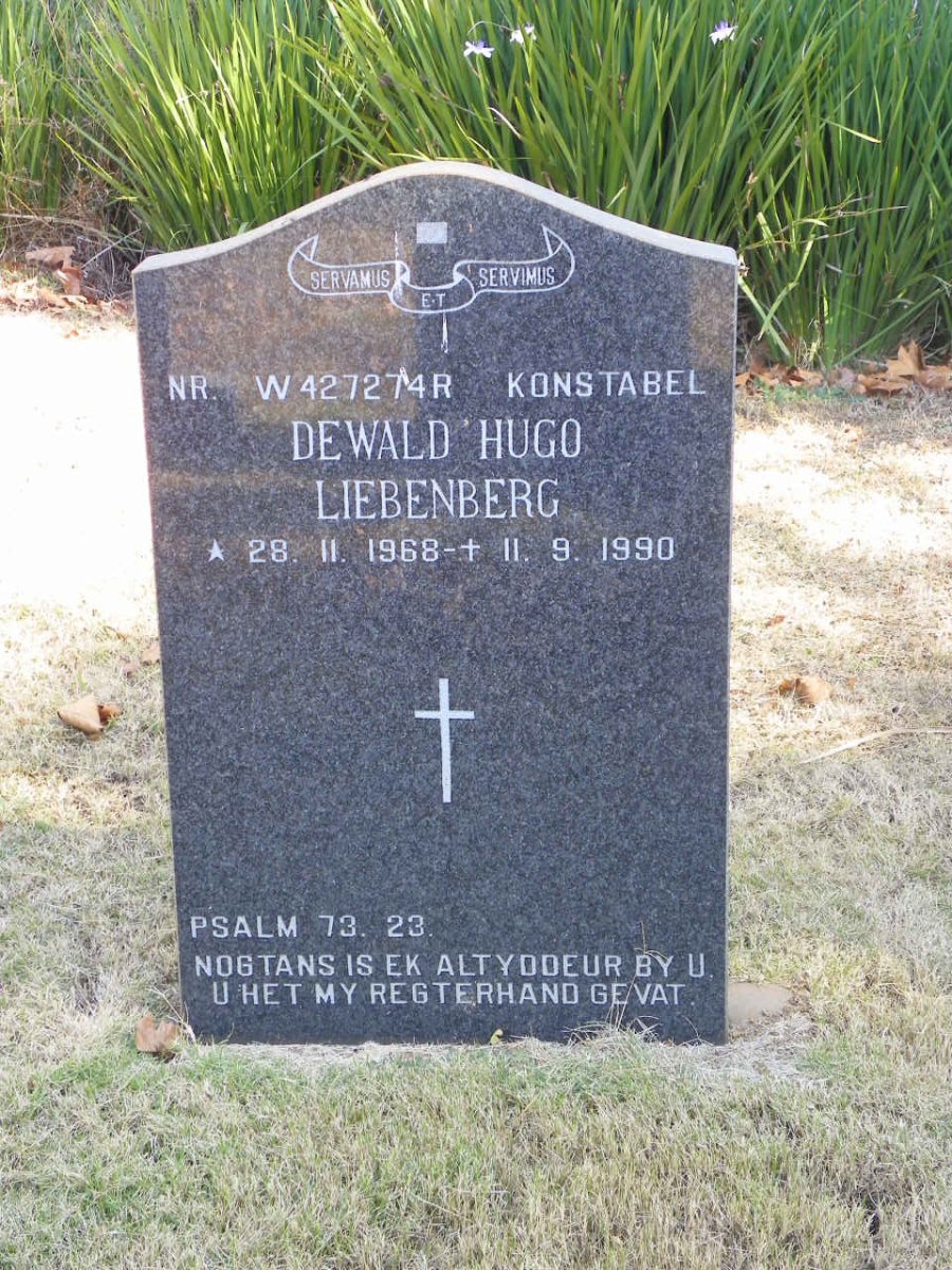 LIEBENBERG Dewald Hugo 1968-1990