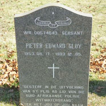 GLOY Pieter Edward 1953-1993
