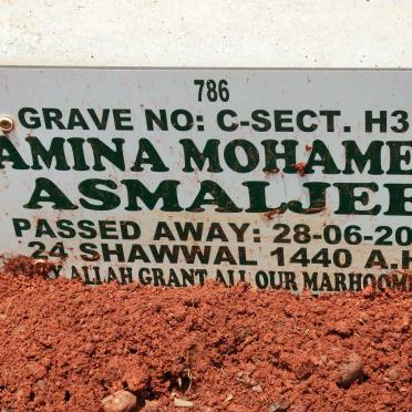 ASMALJEE Amina Mohamed -2019