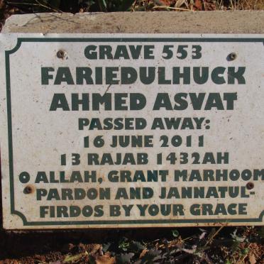 ASVAT Fariedulhuck Ahmed -2011