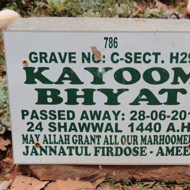 BHYAT Kayoom-2019