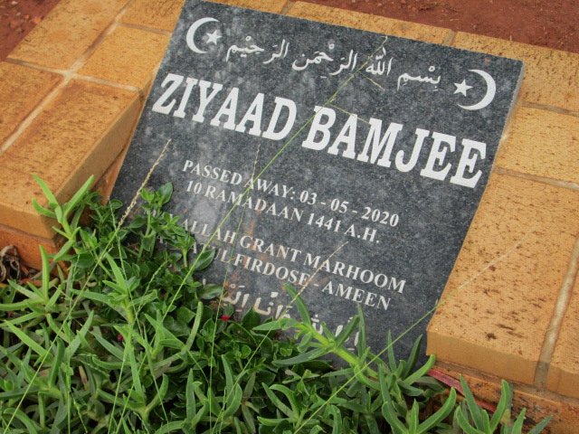 BAMJEE Ziyaad -2020