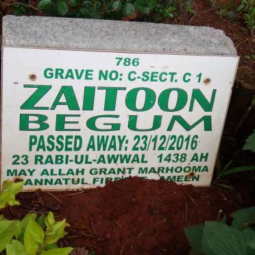 BEGUM Zaitoon -2016