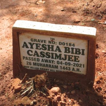 CASSIMJEE Ayesha Bibi -2021