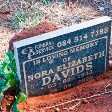 DAVIDS Nora Elizabeth 1933-2020
