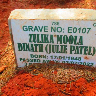 DINATH Zulika Moola 1948-2022