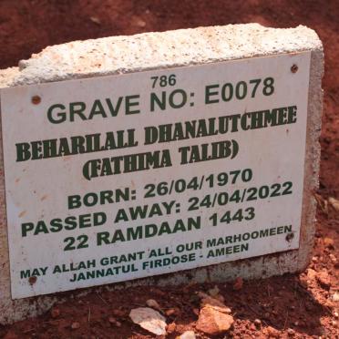 DHANALUTCHMEE Beharilall 1970-2022