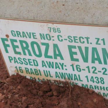 EVANS Feroza -2016