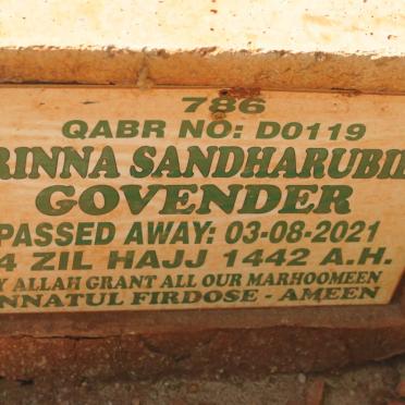 GOVENDER Rinna Sandharubie -2021