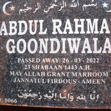 GOONDIWALA Abdul Rahman -2022