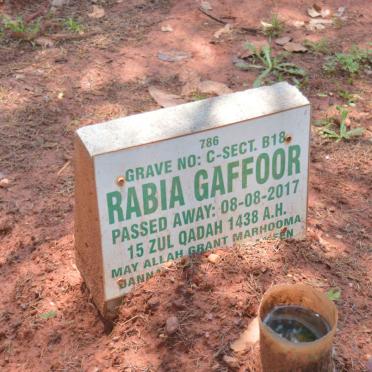 GAFFOOR Rabia -2017