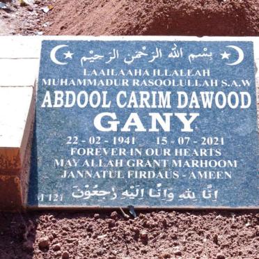 GANY Abdool Carim Dawood 1941-2021