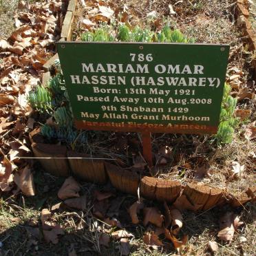 HASSEN Mariam Omar 1921-2008