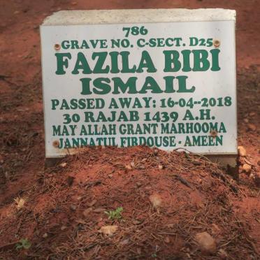 ISMAIL Fazila Bibi -2018