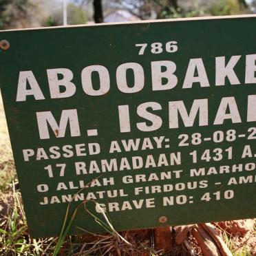 ISMAIL Aboobaker M. -2010