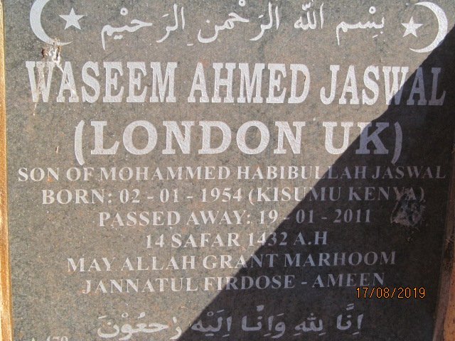 JASWAL Waseem Ahmed 1954-2011