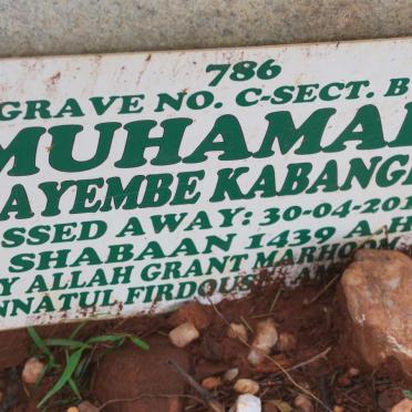 KABANGE Muhamad Kayembe -2018