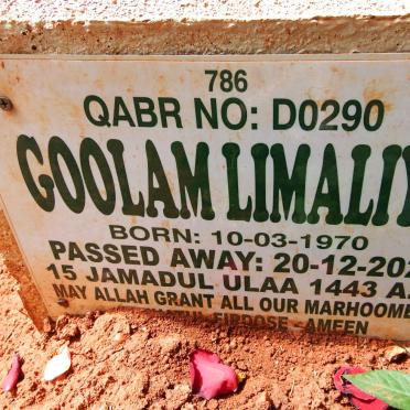 LIMALIYA Goolam 1970-2021