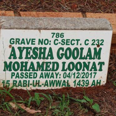 LOONAT Ayesha Goolman Mohamed -2017