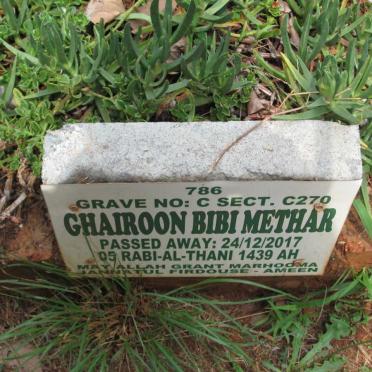 METHAR Ghairoon Bibi -2017