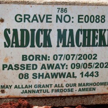 MACHEKE Sadick 2002-2022