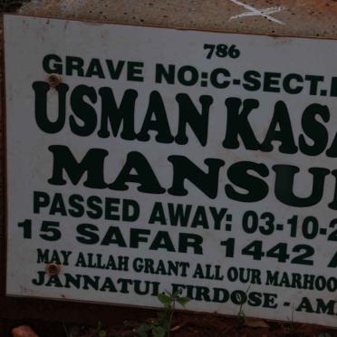 MANSUR Usman Kasam -2020