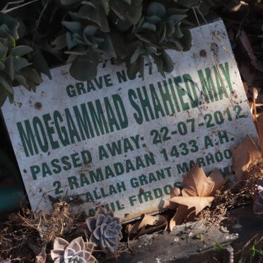 MAY Shahied Moegammad -2012