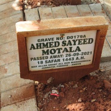 MOTALA Ahmed Sayeed -2021