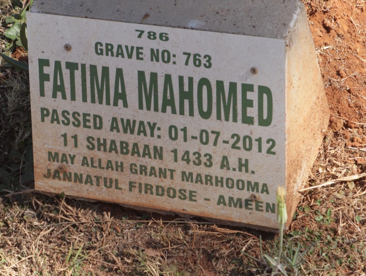MAHOMED Fatima -2012