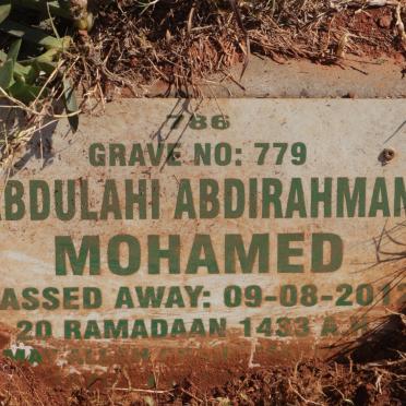 MOHAMED Abdulahi Abdirahman -2012