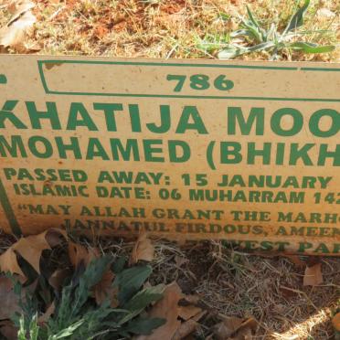 MOHAMED Khtija Moosa nee Bhikhoo -2008