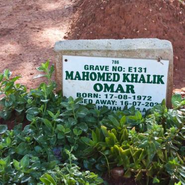 OMAR Mahomed Khalik 1972-2021