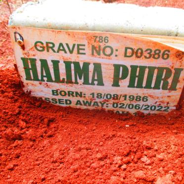 PHIRI Halima 1986-2022
