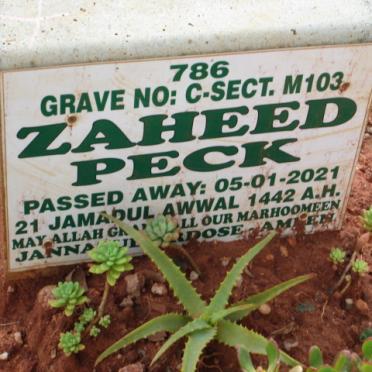 PECK Zaheed -2021