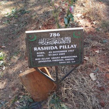 PILLAY Rashida 1957-2009