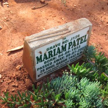 PATEL Mariam 1933-2021