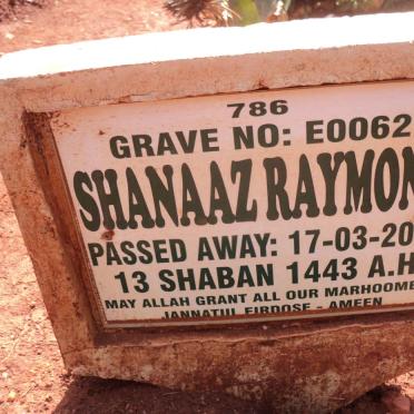 RAYMOND Shanaaz -2022