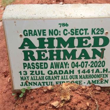 REHMAN Ahmed -2020