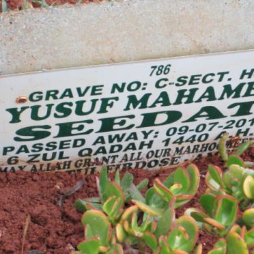 SEEDAT Yusuf Mahamed -2019