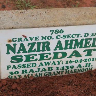 SEEDAT Nazir Ahmed -2018