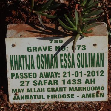 SULIMAN Khatija Osman Essa -2012
