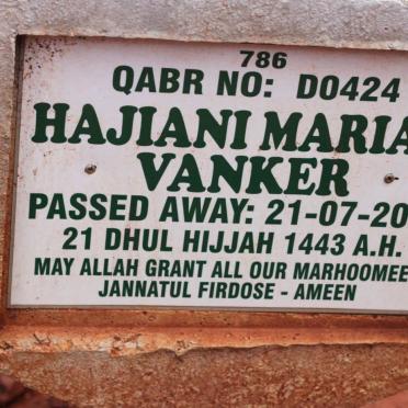 VANKER Hajiani Mariam -2022
