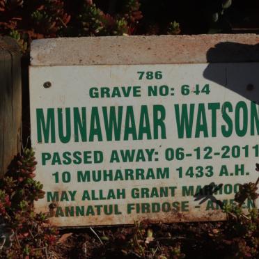 WATSON Munawaar -2011