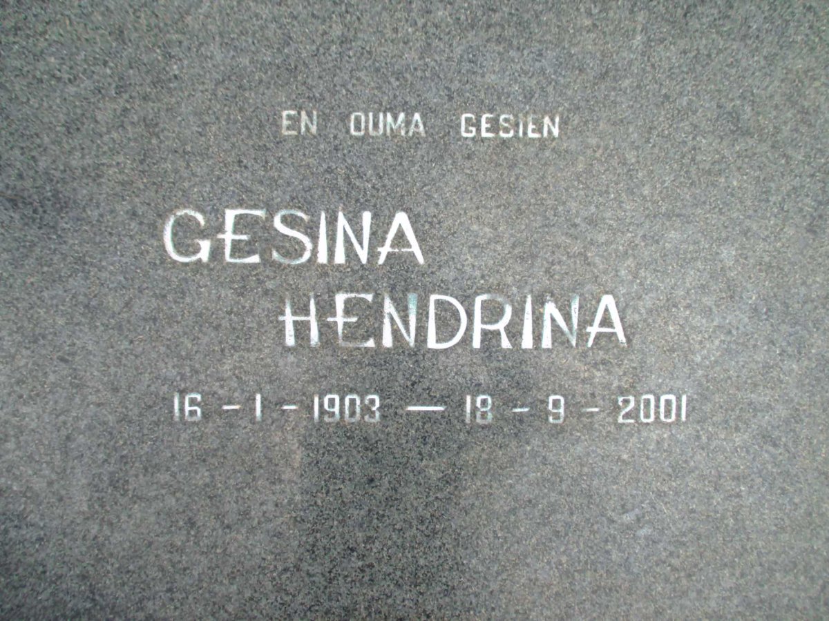 AAPKES Eltjo 1905-1982 &amp; Gesina Hendrina 1903-2001