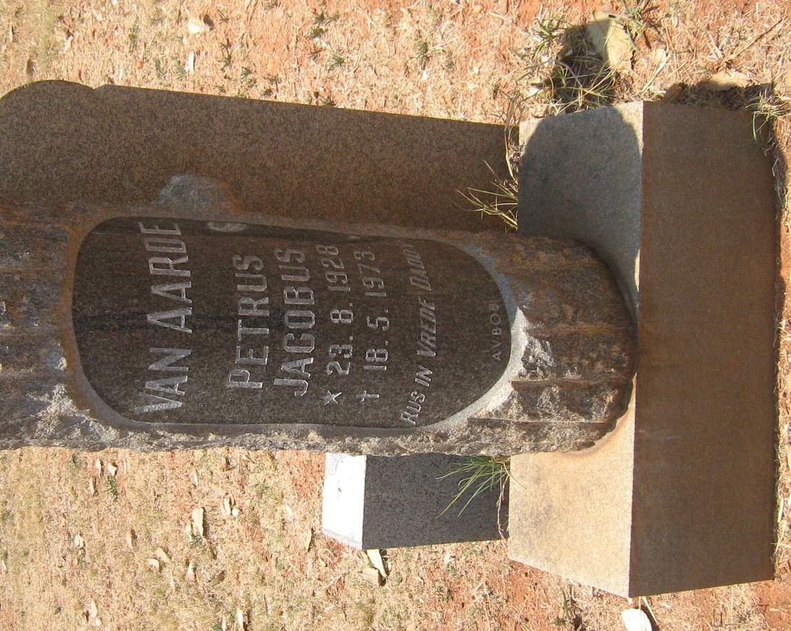 AARDE Petrus Jacobus, van 1928-1973