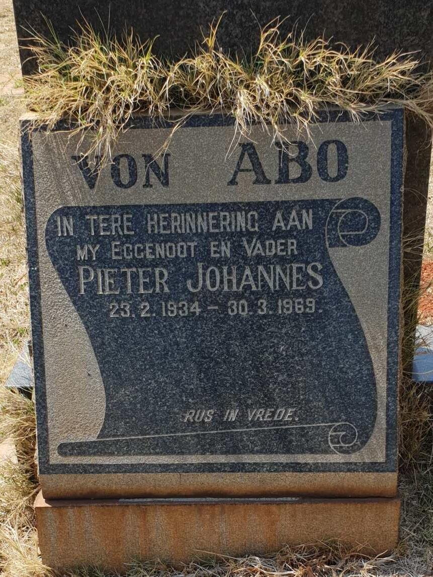 ABO Pieter Johannes, von 1934-1969