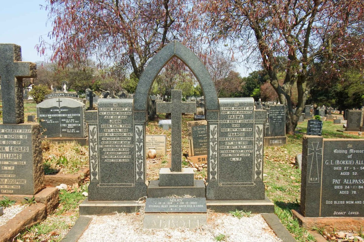 ABBOTT Francis 1870-1956 &amp; Fadwa 1876-1954