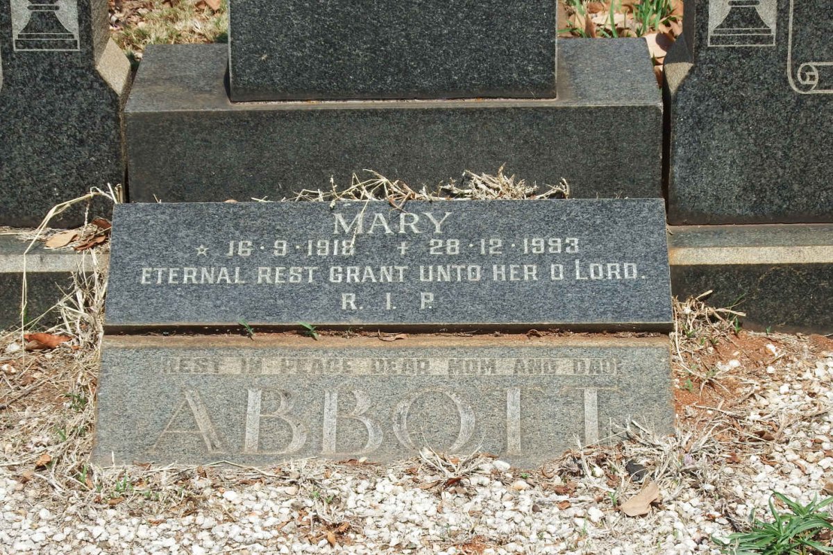 ABBOTT Mary 1918-1993